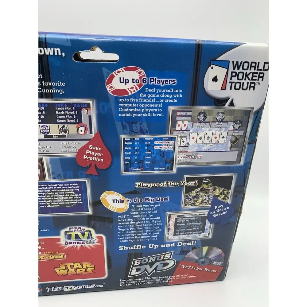 Jakks Pacific, World Poker Tour Platinum‎ Series Plug N Play TV Video Game NEW